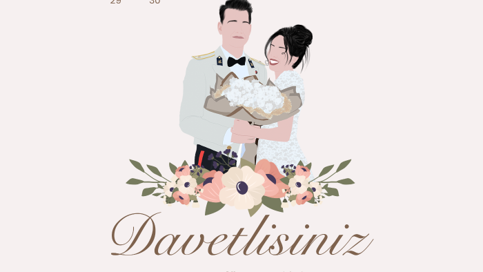 kişiye özel dijital çizimli davetiyenizi tasarlayabilirim