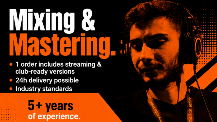 kaliteli mix ve mastering hizmeti veriyorum