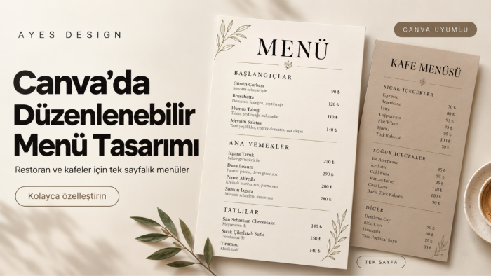 menünü modern ve düzenlenebilir şekilde tasarlarım
