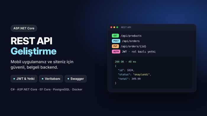 ASP.NET Core ile REST API geliştiririm