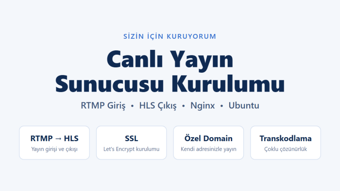 canlı yayın sunucunuzu kuruyorum