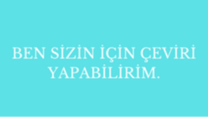 çevirmenlik yaparım