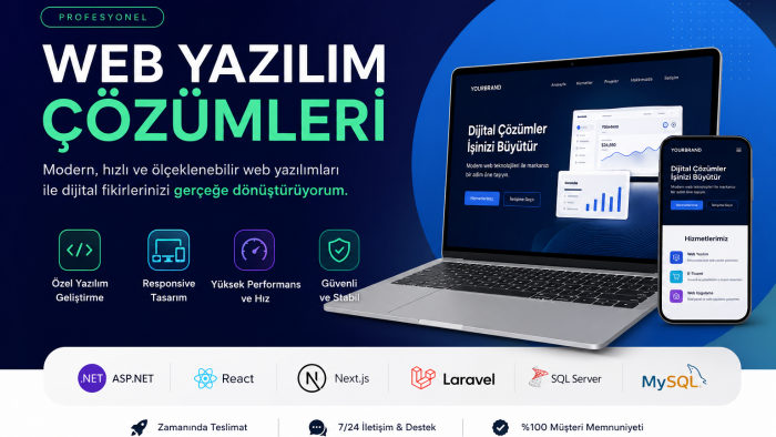 modern ve ölçeklenebilir web yazılımları geliştirebilirim