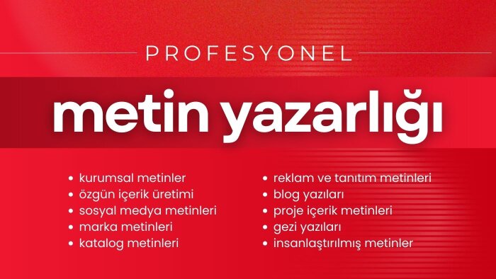 fark yaratan etkileyici ve ilgi çekici metinler yazıyorum