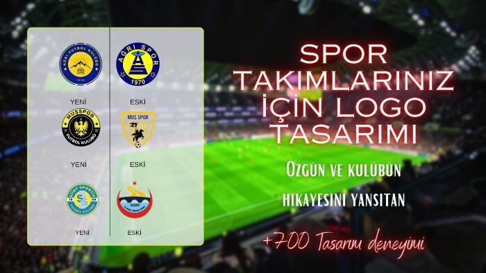 amatör veya profesyonel spor takımları için logo yapıyorum