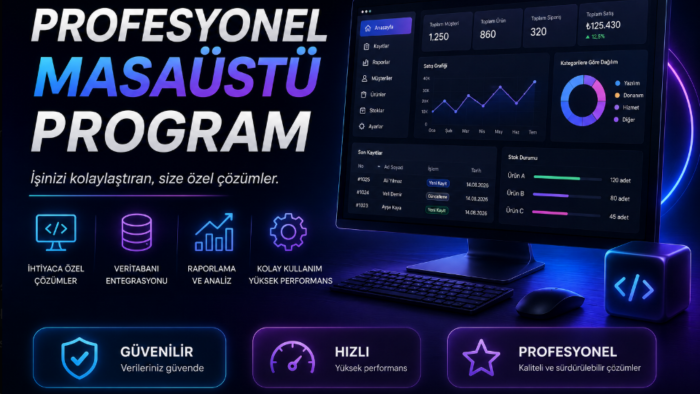 ihtiyacına göre bir yazılım geliştiriyorum