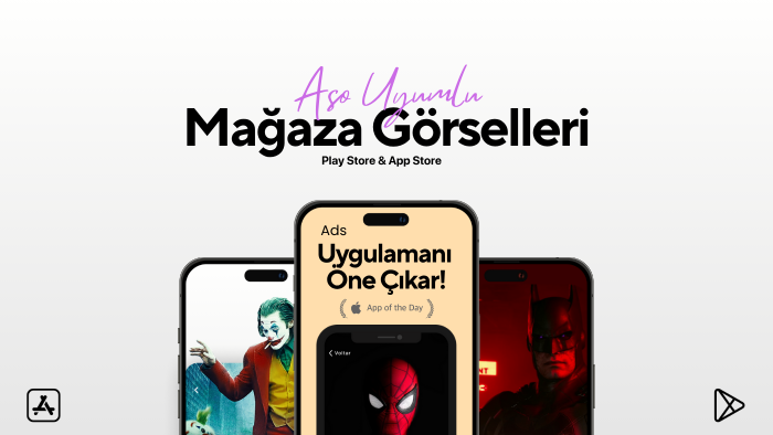 Google Play ve App Store mağaza görselleri tasarlayabilirim