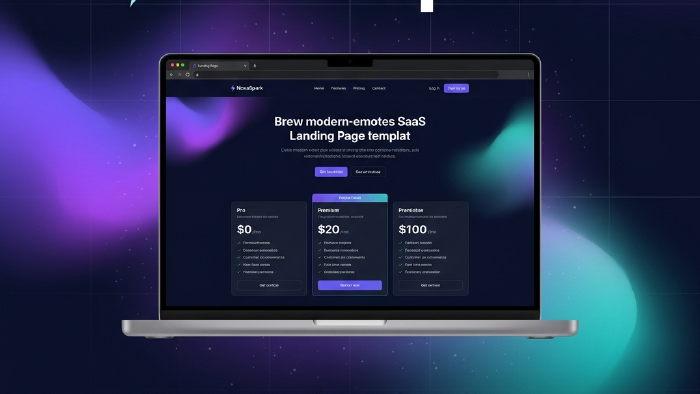 Next.js ile premium SaaS landing page şablonu sağlayabilirim