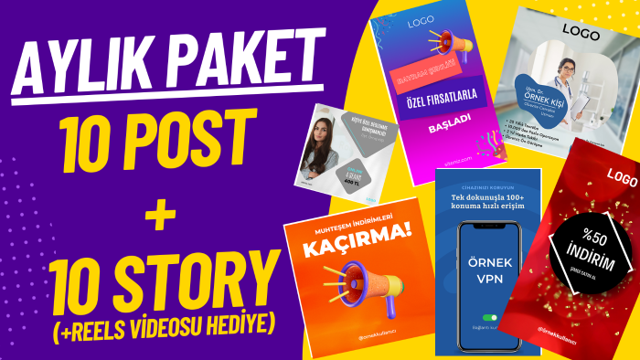  aylık post ve story tasarımlarınızı yaparım