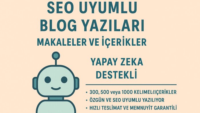 SEO uyumlu blog yazıları, makaleler ve içerikler yazarım