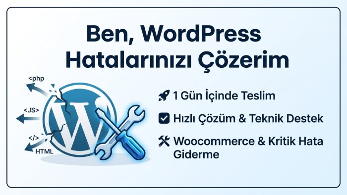 wordpress ve woocommerce hatalarınızı hızlıca çözerim