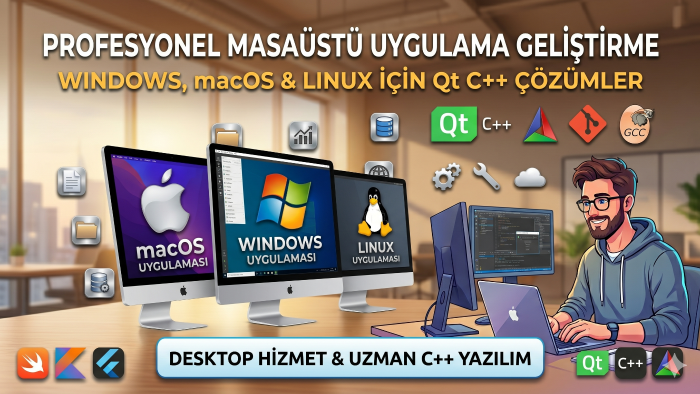 Qt/C++ ile masaüstü uygulama geliştiriyorum