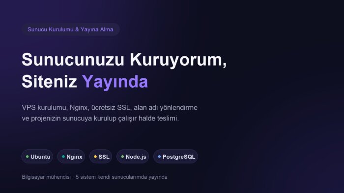 sunucunuzu kurup sitenizi yayına alıyorum