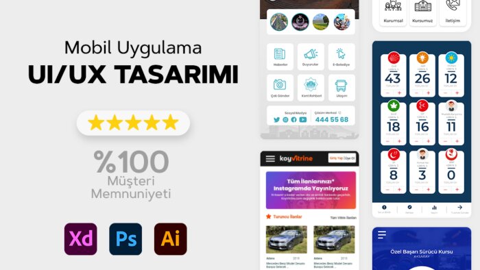 göz alıcı ve kullanıcı dostu mobil uygulamalar yapabilirim