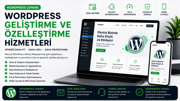 WordPress sitenizi geliştirir ve özelleştiririm