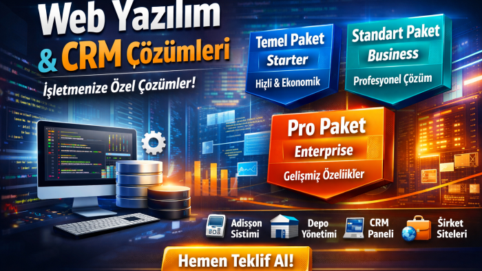 işletmenize özel web yazılım ve otomasyon yaparım