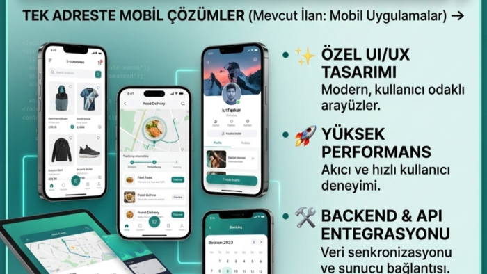 ihtiyacınıza özel mobil uygulamalar geliştiririm