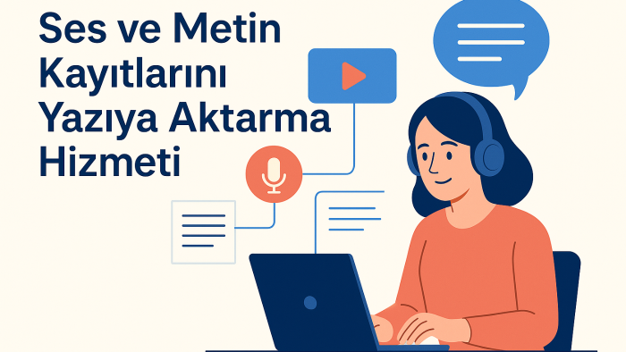 ses ve metin kayıtlarınızı yazıya aktarabilirim