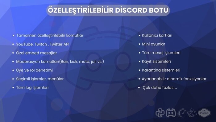 size özel profesyonel discord botları geliştirebilirim