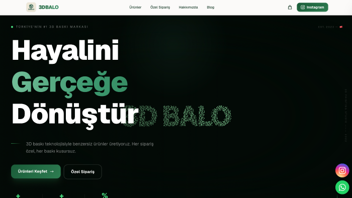 sıfırdan özel kodlanmış, modern web sitesi geliştiririm
