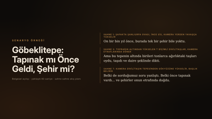 YouTube videonuz için belgesel ve anlatı senaryosu yazarım