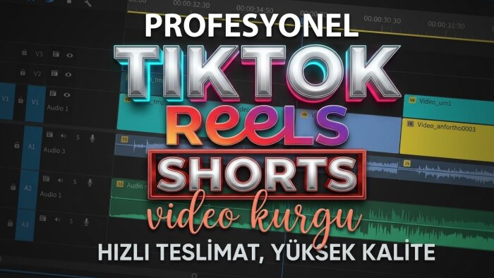 TikTok, Reels ve Shorts kanalınız için video editleyebilirim
