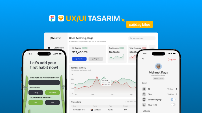 modern ux ui tasarımları yaparım