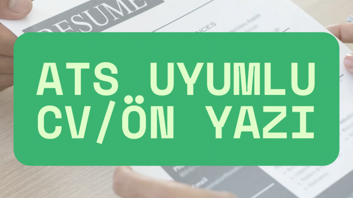 ats uyumlu cv ve önyazı hazırlayabilirim