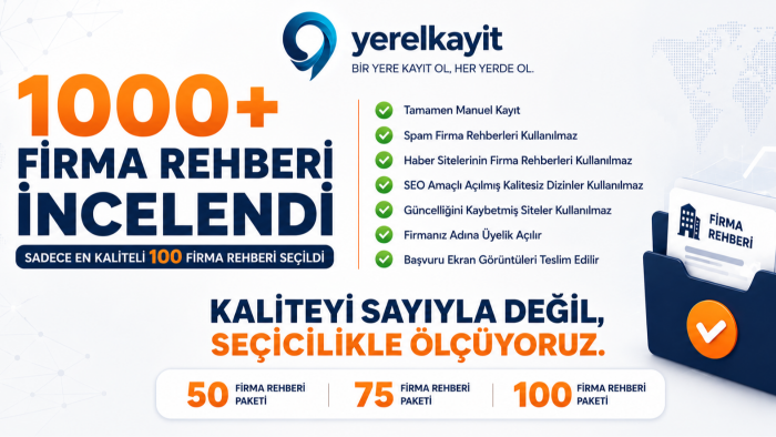 sitenizi 100 firma rehberine kayıt edebilirim