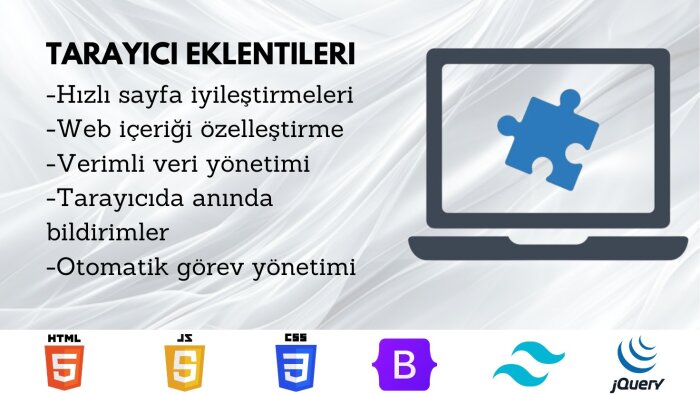 size özel Chrome eklentileri ve web çözümleri geliştiriyorum