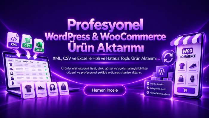 Wordpress & WooCommerce ürün aktarım (Xml,Csv,Excel) yaparım