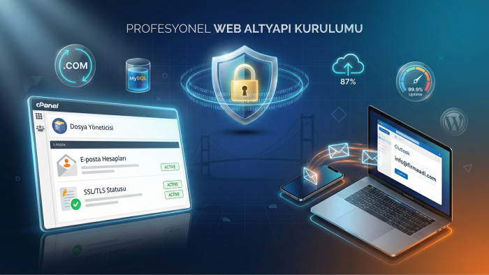 domain, hosting ve kurumsal e-posta kurulumu yaparım