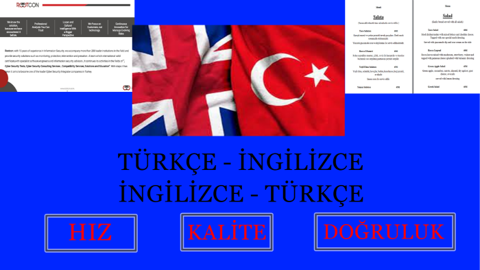 Türkçe-İngilizce, İngilizce-Türkçe hızlı çeviri yapabilirim