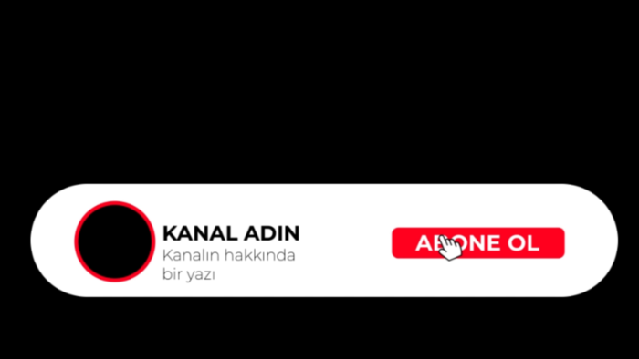 Youtube abone ol animasyonu hazırlıyorum