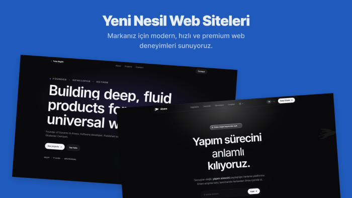 yeni nesil web siteleri yapabilirim