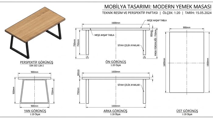 mobilya teknik çizim yaparım