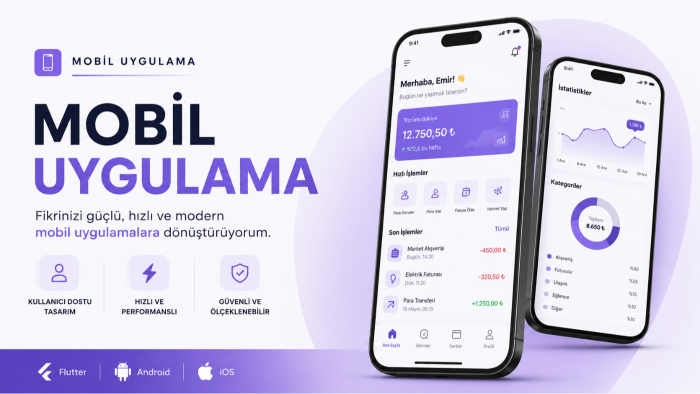 Android ve iOS için mobil uygulamalar geliştiririm