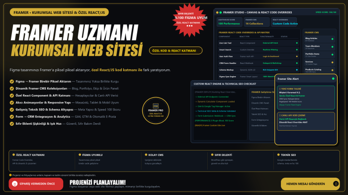 framer ile hızlı açılan web sitesi yaparım