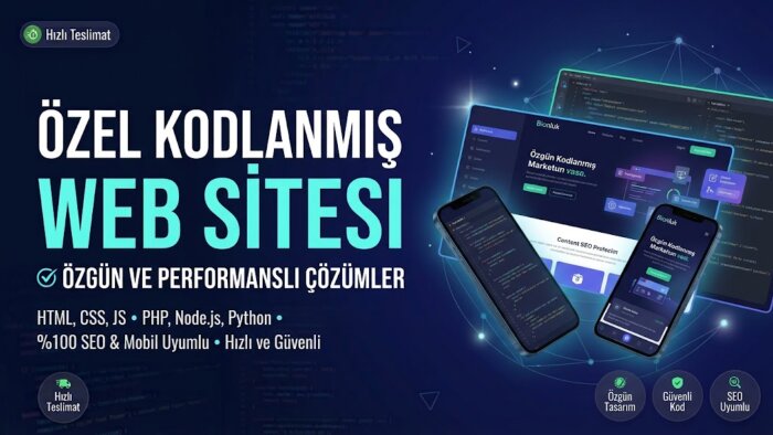 size özel kodlanmış modern bir web sitesi geliştiririm