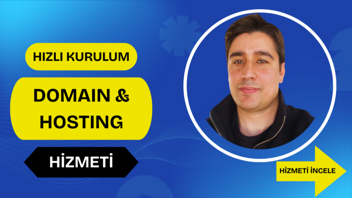 domain ve hosting kurulumunuzu eksiksiz şekilde yaparım