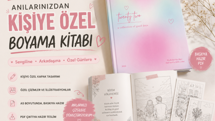 fotoğraflarınızdan kişiye özel boyama kitabı tasarlarım