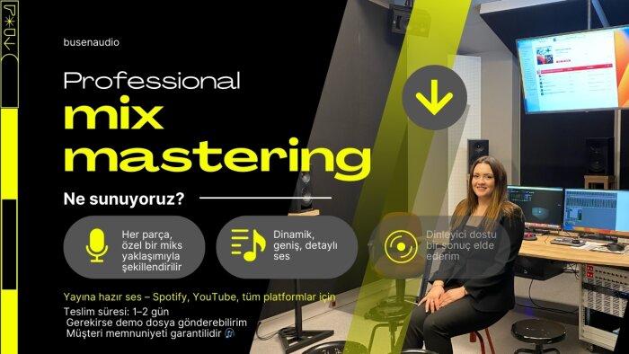 müziğinizi profesyonel şekilde mix ve mastering yaparım