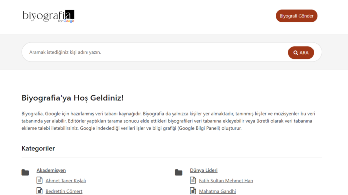 biyografia sitesinde bilgi paneli oluşturabilirim