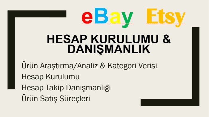 ebay bireysel/şirket satıcı hesabınızı oluşturabilirim