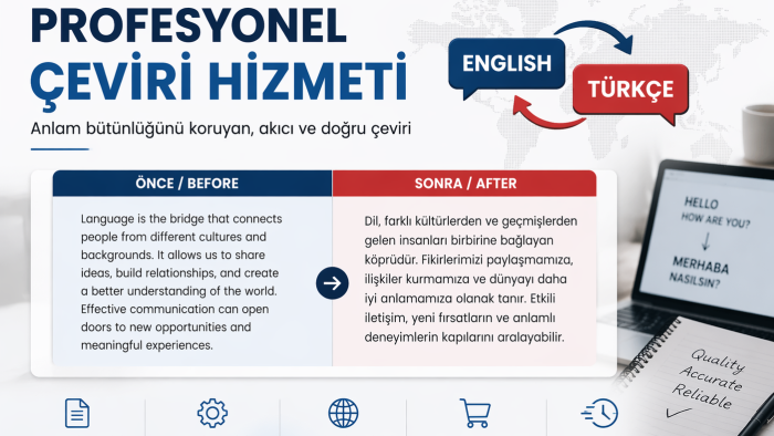 kaliteli ve zamanında çeviri yaparım