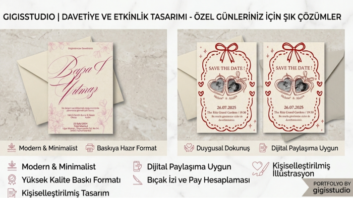 sizin için hayallerinizdeki davetiyeyi tasarlayabilirim