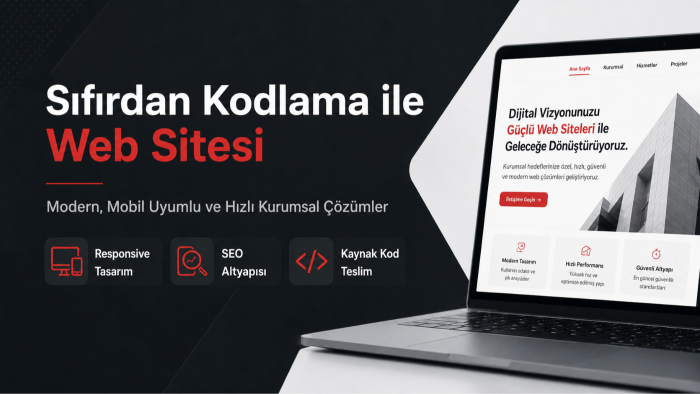 sıfırdan kodlama ile kurumsal site yaparım