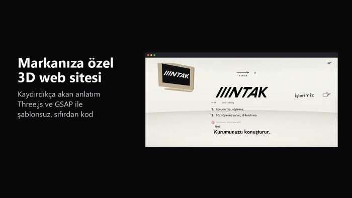 markanıza özel 3D ve animasyonlu bir web sitesi kodlarım