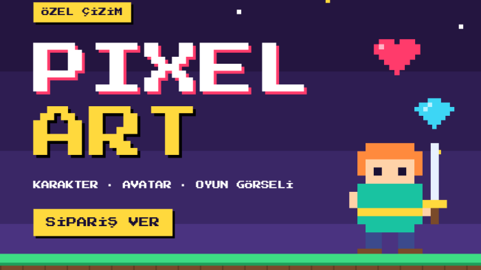 oyunlarınız için pixel art karakter ve objeler tasarlarım