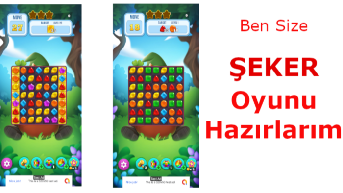 şeker patlatma oyunu yaparım